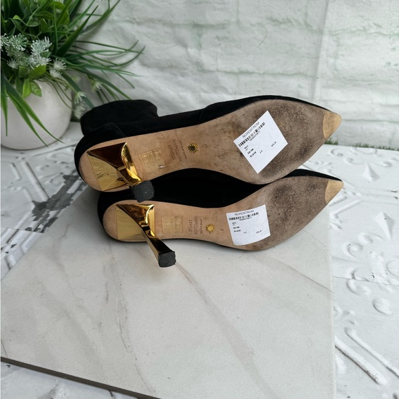 STUART WEITZMAN Max 85 Pointed Toe Bootie Black suede size 6 - Picture 10 of 13